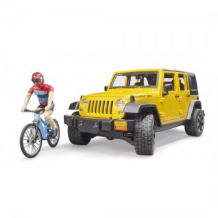BRUDER Jeep W. Rubicon & Bisiklet Ve Sürücüsü
