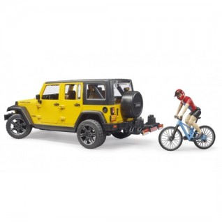 BRUDER Jeep W. Rubicon & Bisiklet Ve Sürücüsü