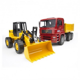 BRUDER MAN Damperli Kamyon ve FR130 Kepçe