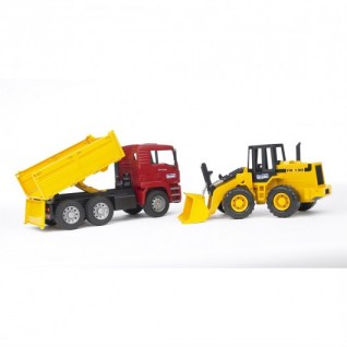BRUDER MAN Damperli Kamyon ve FR130 Kepçe