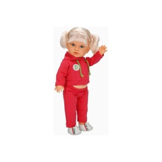 SUNMAN Tina Sporty Bebek 45 Cm. - Koyu Pembe Eşofmanlı