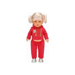 SUNMAN Tina Sporty Bebek 45 Cm. - Koyu Pembe Eşofmanlı