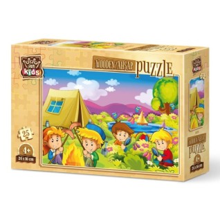 ART PUZZLE Kids Meraklı Kampçılar 25 Parça Ahşap Puzzle
