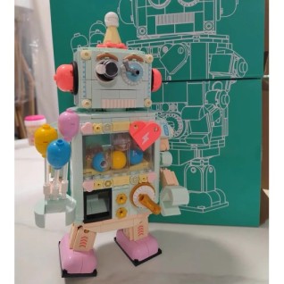 SEHER Jakı Yapı  Blokları Gashapon Robot 638 Parça Yeşil
