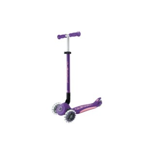 GLOBBER Elite Deluxe Işıklı Scooter - Koyu Mor