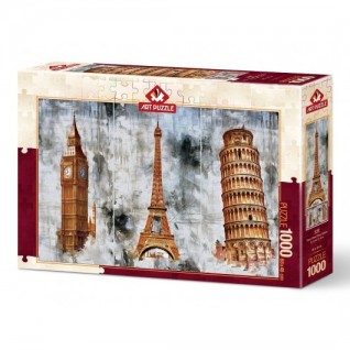 ART PUZZLE Üç Şehir Üç Kule 1000 Parça Puzzle